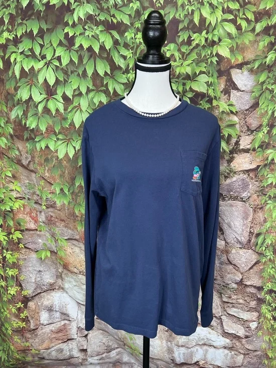 VINEYARD VINES Girls' Navy St. Patrick's Day Long Sleeve Tee, XL - Picture 3 of 9